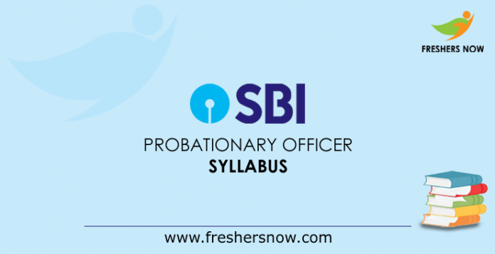 SBI Probationary Officer Syllabus