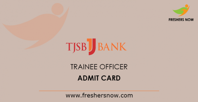 TJSB Sahakari Bank Trainee Officer Admit Card 2019