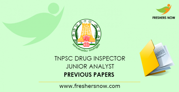 TNPSC Drug Inspector Previous Papers
