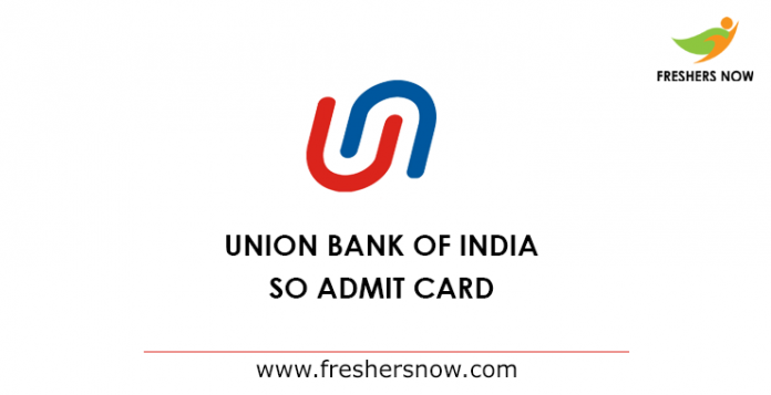 UBI Specialist Officer Admit Card 2019
