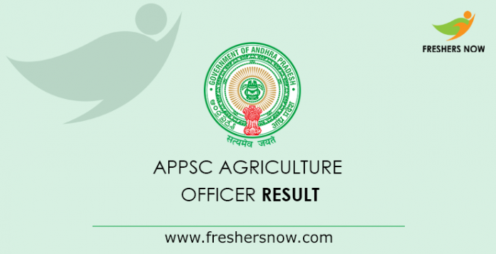 APPSC Agriculture Officer Result 2019