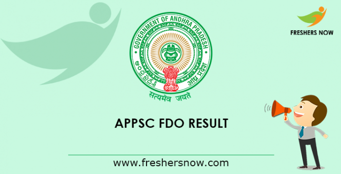 APPSC FDO Mains Result 2019 \
