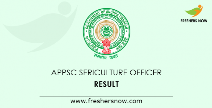 APPSC Sericulture Officer Result 2019