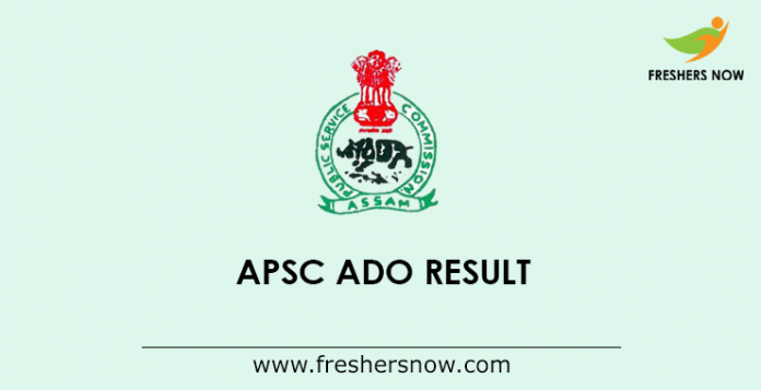 APSC Agricultural Development Officer Result 2019