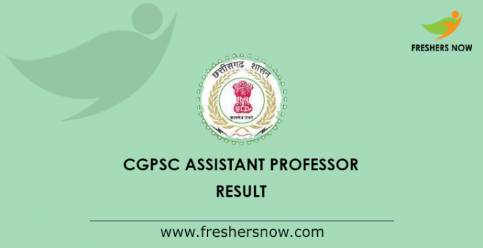 CGPSC Assistant Professor Result 2019