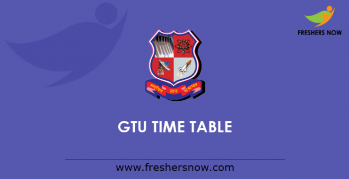 GTU Time Table