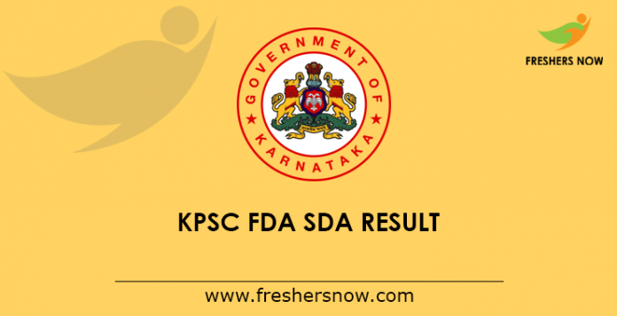 KPSC FDA SDA Result 2019