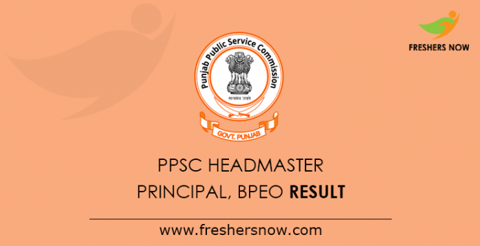 PPSC Headmaster, Principal, BPEO Result 2019