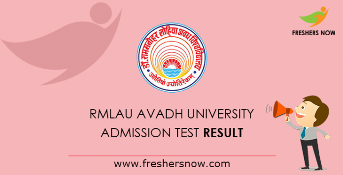 RMLAU Avadh University Admission Test Result 2019