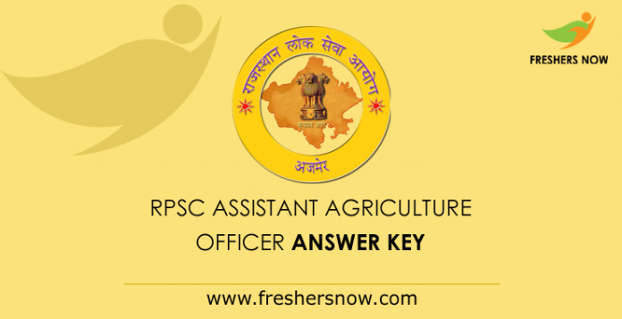 RPSC Assistant Agriculture Officer Answer Key 2019