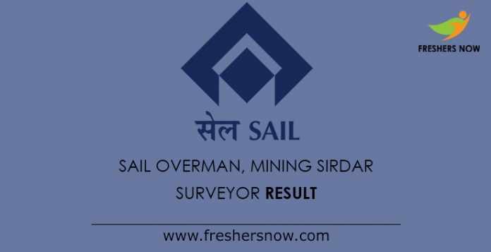 SAIL Mining Sirdar Result 2019