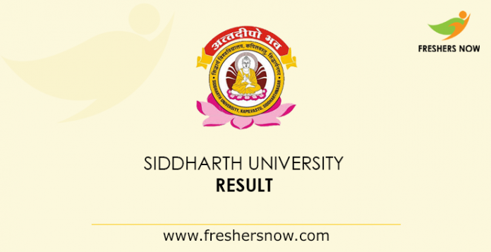 Siddharth University Result