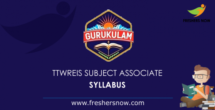 TTWREIS Subject Associate Syllabus 2019