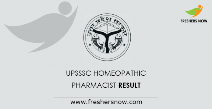 UPSSSC Homeopathic Pharmacist Result 2019