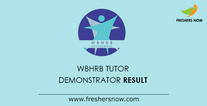 WBHRB Tutor Demonstrator Result 2019