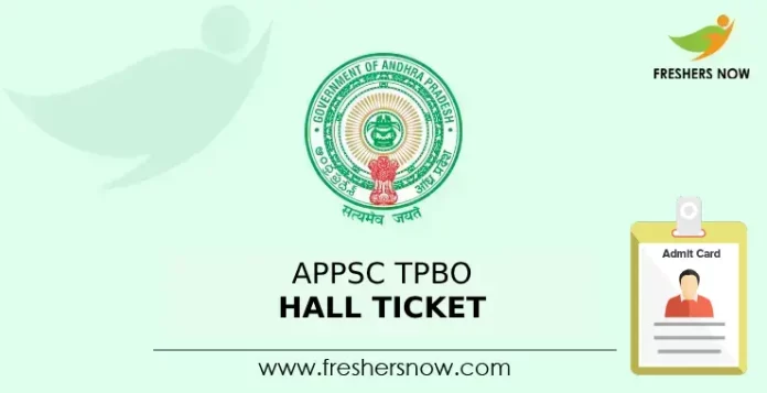 APPSC TPBO Hall Ticket