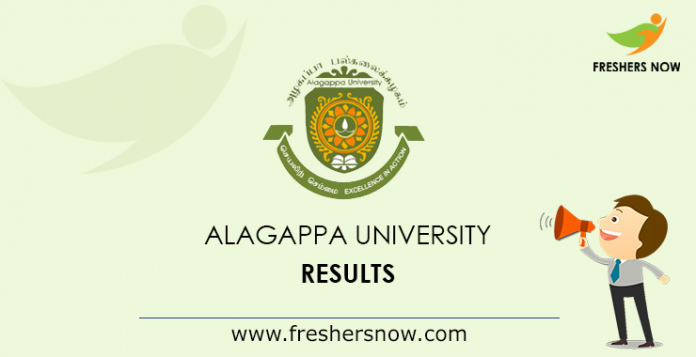 Alagappa University Results 2019