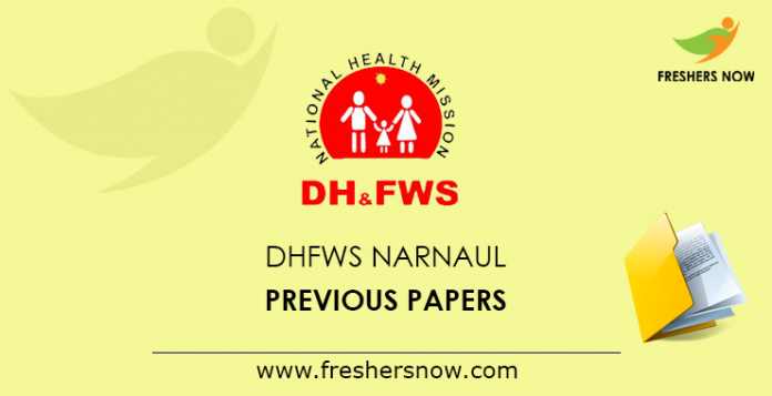 DHFWS Narnaul Previous Papers