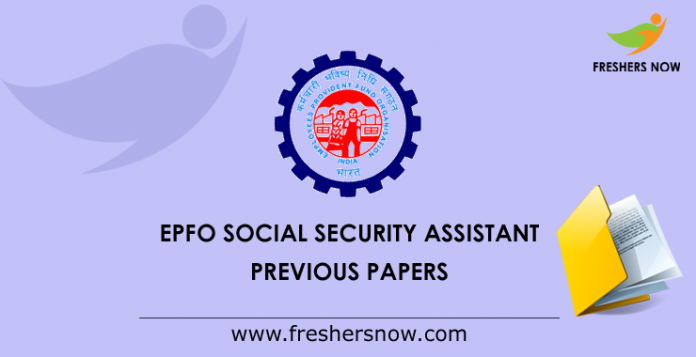 EPFO Social Security Assistant Previous Question Papers