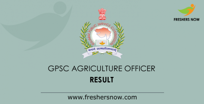 GPSC Agriculture Officer Result 2019