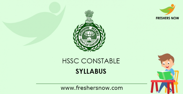 HSSC Constable Syllabus