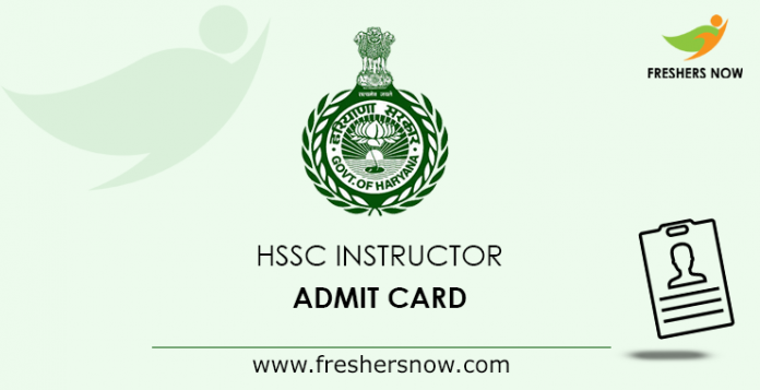 HSSC Instructor Admit Card 2019