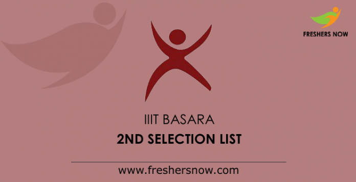 IIIT Basara 2nd Selection List 2019