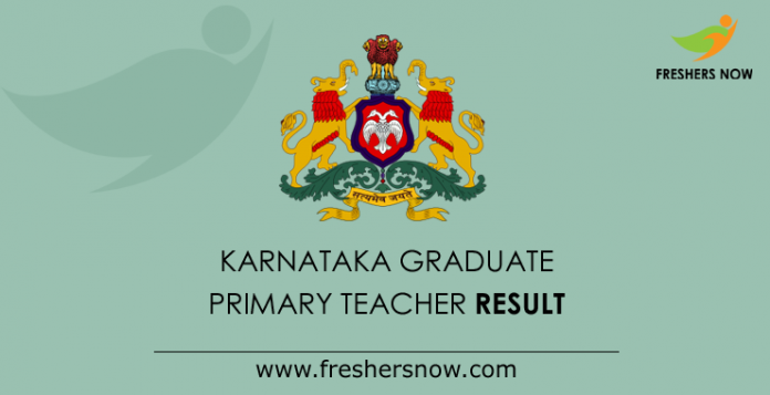 Karnataka Graduate Primary Teacher Result 2019