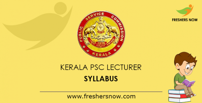 Kerala PSC Lecturer Syllabus 2019