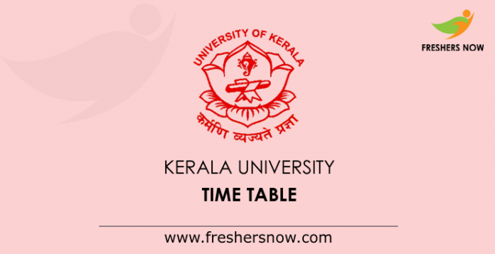 Kerala University Time Table