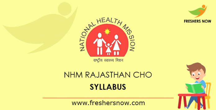NHM Rajasthan CHO Syllabus 2019