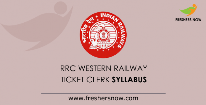 RRC Western Railway Ticket Clerk Syllabus 2019