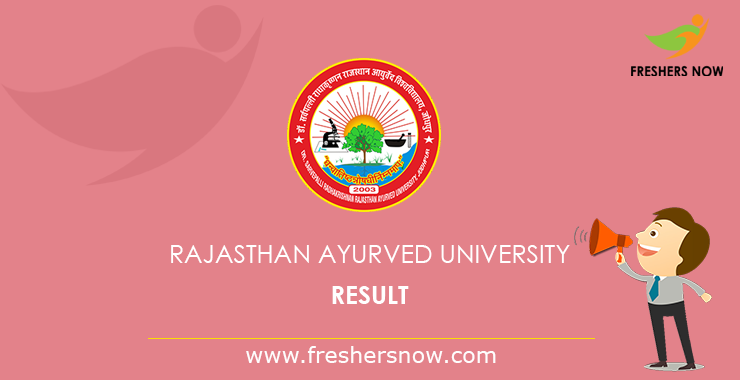 Rajasthan Ayurved University Result 2023 RAU UG PG Reults