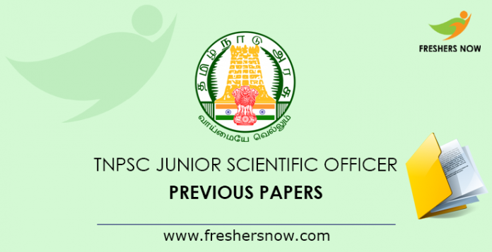 TNPSC Junior Scientific Officer Previous Papers