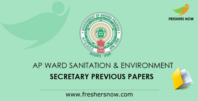 AP Ward Sanitation & Environment Secretary Previous Papers
