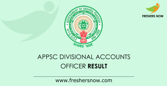 APPSC Divisional Accounts Officer Result