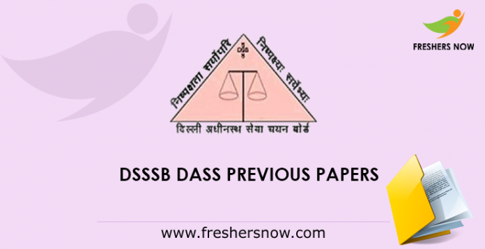 DSSSB DASS Previous Papers
