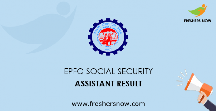 EPFO Social Security Assistant Result