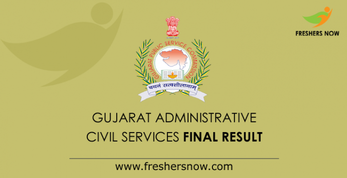 GPSC Administrative & Civil Services Final Result 2019