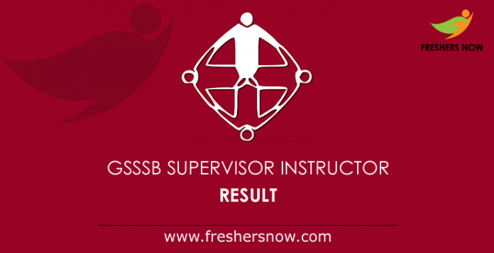 GSSSB Supervisor Instructor Result 2019