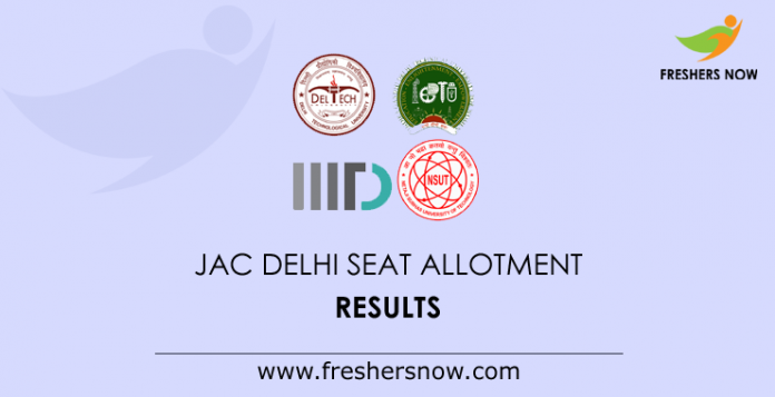 JAC Delhi 2nd Seat Allotment Results