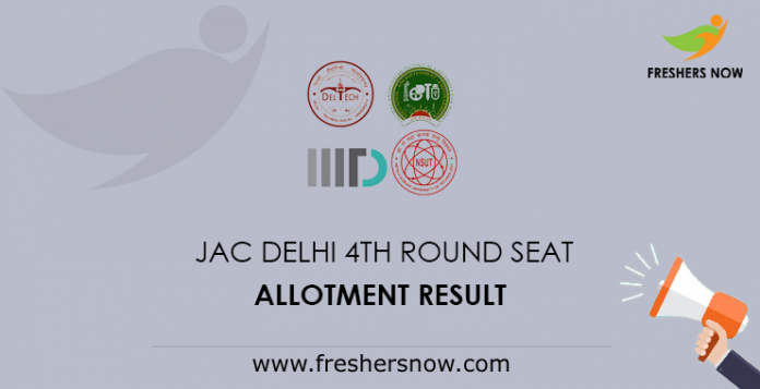 JAC Delhi 4th Round Seat Allotment Result 2019