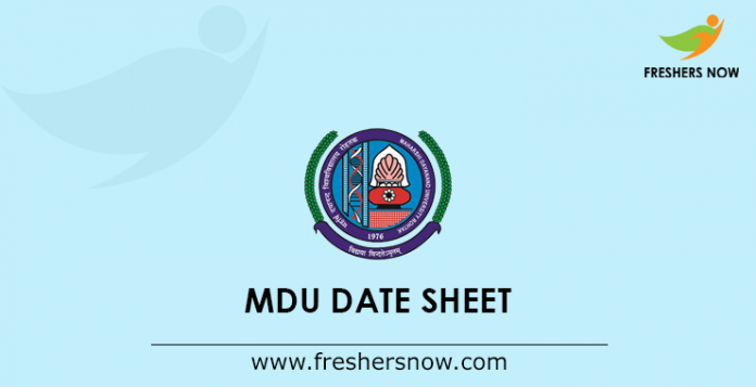 MDU Date Sheet