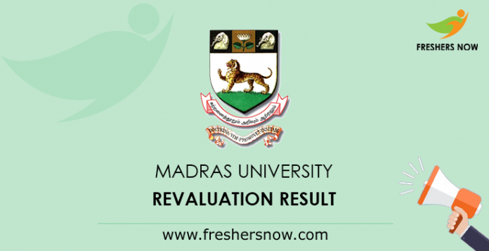 Madras University Revaluation Result