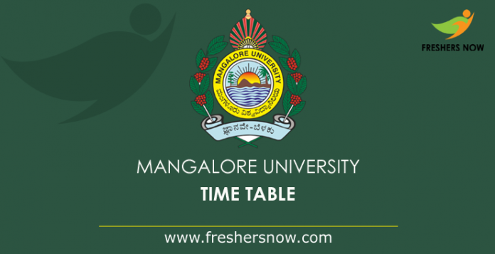 Mangalore University Time Table