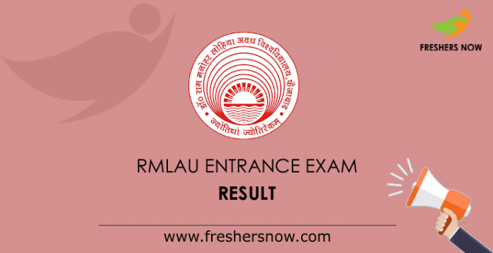 RMLAU Entrance Exam Result 2019