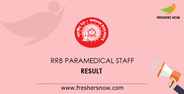 RRB Paramedical Staff Result