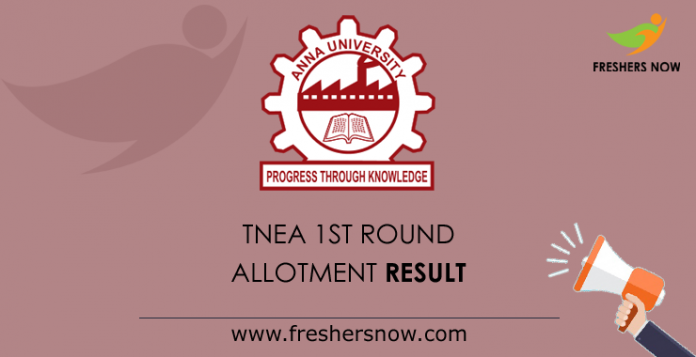TNEA 1st Round Allotment Result