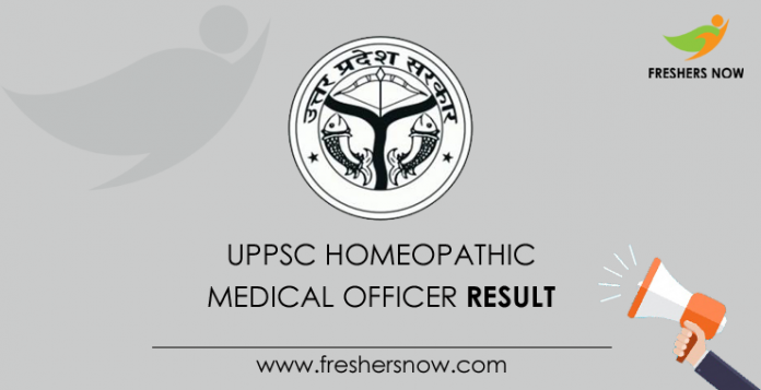 UPPSC Homeopathic Medical Officer Result 2019