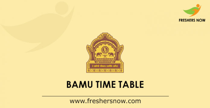 BAMU Time Table